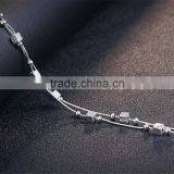 925 Sterling Silver Charm Double Chains Bracelet thumbnail-2