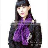 CX-S-82H Best Prices OEM Design Stock Fashion Knitted Mink Fur Ladies Scarf thumbnail-1