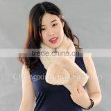 CX-S-56B Newest Products For 2016 Girls Pink Real Rex Rabbit Fur Scarf thumbnail-5