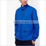 Custom Windbreaker Jacket Zip-up Cotton Twill Jacket In Blue thumbnail-1