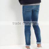 Soft Cotton Blend Jeans Blue Washed Hyperflex Skinny Jeans thumbnail-2