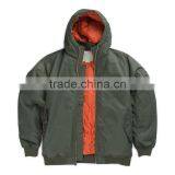 2016 Wholesale Man Winter Soccer Jacket Custom Fur Jacket Leather Sleeve Hoodie Jacket thumbnail-3