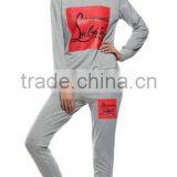 Women Printed Hoodie Pants Suit Two Piece Gtm Tracksuit Set With Fleece thumbnail-6