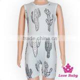 2LLY-096 Lovebaby Wholesale Formal Jumpsuit Sleeveless Baby Romper Jumpsuits Cactus Print Kids One Piece Jumpsuits thumbnail-1