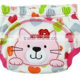 100% Cotton Embroidery Animal Patterns Baby Trainer Potty Training Pants thumbnail-2