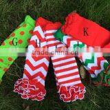Free Shipping Baby Chevron Chirstmas Leg Warmer With Cotton Ruffle Zig Zag Leg Warmers Ruffled Leg Warmer thumbnail-1
