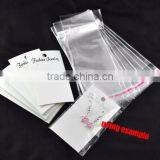 White Ear Hooks Earring Display Cards(with "Fashion Jewelry" Print) W/Self Adhesive Bags thumbnail-2