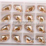 Free Shipping Galactic Gsha Color 8.5*14mm 144pcs Best Quality Crystal Rhinestones Design Sew on Glass Stones thumbnail-5