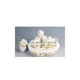 Golden Dragon Double Layer Porcelain Tea Set