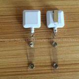 Badge Holder Type Square Plastic Retractable Yoyo Pull Reel Lanyard Badge Holder thumbnail-2