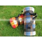 2014Xinbo Polyester Plaid Travel Picnic Blanket
