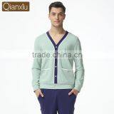 New Arrival Qianxiu Wholesale V-neck Cardigan Men Nighty thumbnail-3