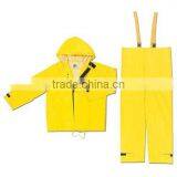 Yellow PVC / Polyester Flame Resistant Rain Suit thumbnail-1