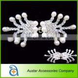 Fashion Jewelry Pearl Interlocks Buckle for Coloured Ribbon Buckle thumbnail-1