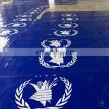 1000g Blue Colour WFP Truck Tarpaulin Cover Pvc Tarpaulin