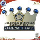 Custom Made Metal Crest Crystal Diamond Crown Shape Cute Badge thumbnail-1