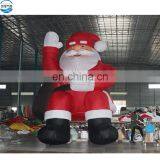 Factory Supply Pvc Christmas Inflatable Santa on Motorcycle, Movable 6m Advertising Old Man NB006-7 thumbnail-1