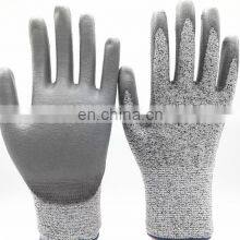 CE EN388 4544 Level 5 Cheap 13G HPPE Cut Proof Safety Kitchen Cry Anti Cut Resistant Gloves thumbnail-3