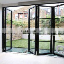 aluminum frame folded tempered glass door