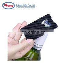 Custom Business Card Shaped Carbon Fiber Bottle Opener thumbnail-2