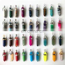 Healing Crystals Stones Jewelry Rose Quartz Necklace Bracelets Natural Gemstone Pendants Fashion Modern Crystal Point Pendant thumbnail-2