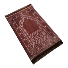 Thickened Prayer Mats Adult Raschel Sajadah Emboss Packable Muslim Prayer Rugs thumbnail-4