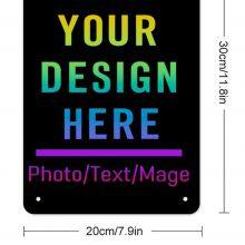 Custom Vintage Metal Tin Sign Customized Your Own Text Photo Funny Wall Art Personalized Metal Tin Sign for Bedroom Decoration Office
