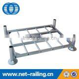 Portable foldable metal storage pallet stacking rack