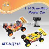 Mini Tudou MT-HQ716 27mHz 1:10 Scale Four-Wheel Drive High Speed 50 Km/h Remote Control Off-Road Power Nitro Rc Car