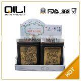 8oz Stainless Steel Mirror Hip Flask With DisPlay Box Set