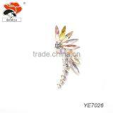 Hot New Fashion Crystal Leaf Flower Ear Cuff Earring Clip On for Left Ear thumbnail-1