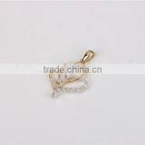 2016 Valentine's Day Gift Heart Shape 10k Gold Fashion Wedding Pendant for Girl Friend thumbnail-2