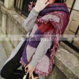 High Quality Star Favourite Warm Thick Winter Wool Scarf Lady Fashion Pashmina Shawl thumbnail-1
