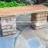 New Design Cast Stone Garden Bench Magnesium Oxide Patio Furniture