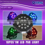 LP7-1801 18pcs 1W RGB plastic flat disco LED PAR LIGHT