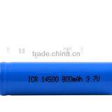 AA Rechargeable 14500 800mAh Li Ion Battery 3.7 Volt thumbnail-1
