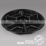 Plastic Packing Blister Black Plastic Compartment Tray With Lid