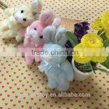 Mini plush keychain teddy rabbit stuff pendant toy