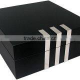 Black Veneer Matt Lacquered Watch Box From Guangzhou