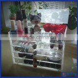 High Quality Customized Acrylic Makeup Organizer With Drawers / Wholesale Perspex Plexiglass Makeup Display Stand thumbnail-3