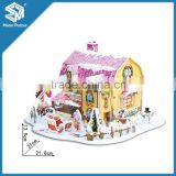 Merry Christmas 3D Paper Cardboard Jigsaw Puzzle gift