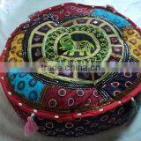 Cotton Patchwork Cushion Covers Puffs Ottoman-15