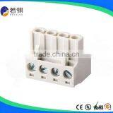 White Pitch 5.0mm 4 PIN Pluggable Terminal Block Connector thumbnail-1