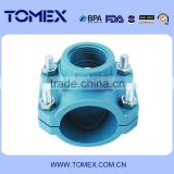 250*2 size pvc water supply pvc pipe fitting saddle clamp