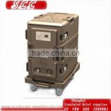 Roto molded electric food warmer delivery trolly in hotel and restaurant