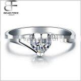 Engagement White Gold Plated CZ Promise Love Wedding Rings 925 Sterling Silver thumbnail-3