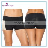 womens nylon spandex running shorts, gym shorts, dry fit yoga shorts