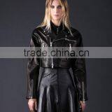 Women Leather Dress , Fancy Leather Dress , Ladies Black Leather Dress , Girls Brown Leather Dress thumbnail-2