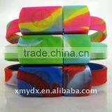 mix color silicone USB bracelet with your own logo