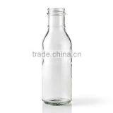 12oz Ring Neck Clear Glass Hot Sauce Bottle thumbnail-1